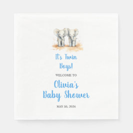 Servilleta De Papel Twin Baby Shower Napkins