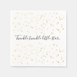 Servilleta De Papel Twinkle dorado Little Star Baby Shower Paper Napki