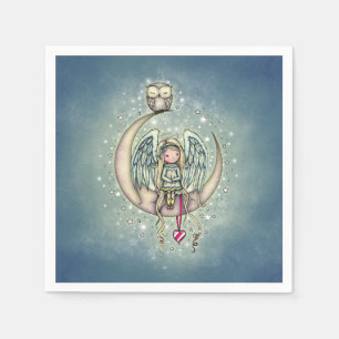 Servilleta De Papel Twinkle Little Angel y Arte Ilustrado de Búho