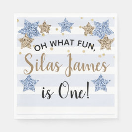 Servilleta De Papel Twinkle Little Star 1er cumpleaños Napkins Blue Go
