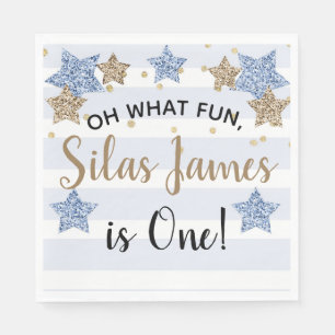 Servilleta De Papel Twinkle Little Star 1er cumpleaños Napkins Blue Go