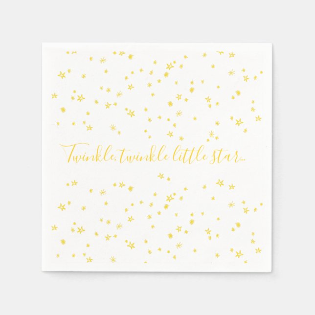 Servilleta De Papel Twinkle Little Star Baby Shower Paper Napkins (Anverso)
