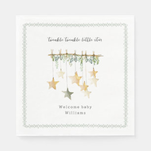 Servilleta De Papel Twinkle Little Star Boho Botánico Baby Shower