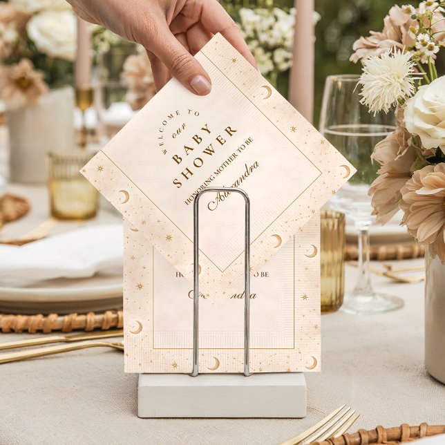 Servilleta De Papel Twinkle Little Star Gold Baby Shower (Subido por el creador)