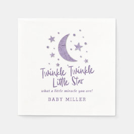 Servilleta De Papel Twinkle Little Stars Lavender Baby Shower