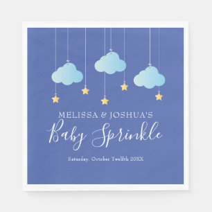 Servilleta De Papel Twinkle Sprinkle Little Star Azul Baby Sprinkle