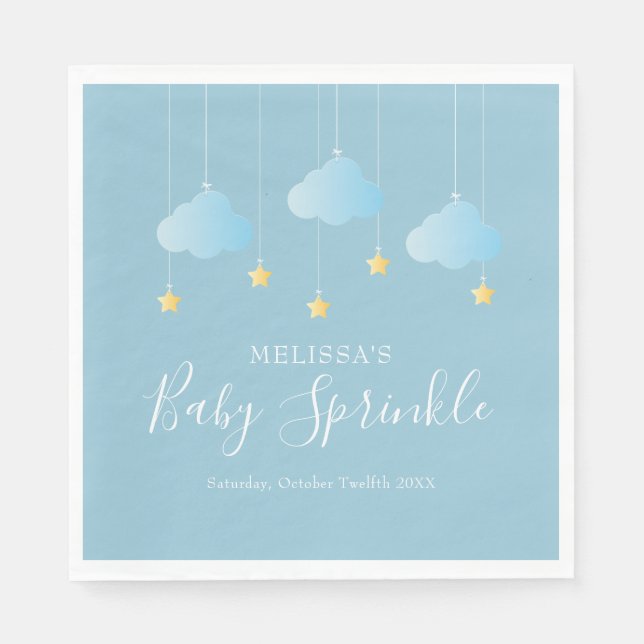 Servilleta De Papel Twinkle Sprinkle Little Star Baby Boy Sprinkle (Anverso)