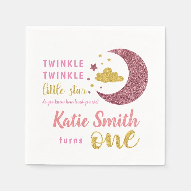 Servilleta De Papel Twinkle Twinkle Little Star (Anverso)