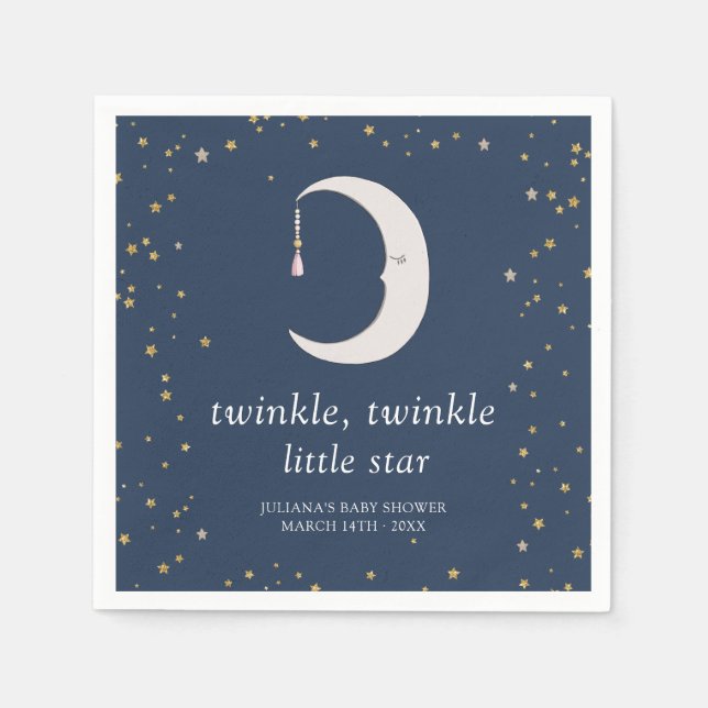 Servilleta De Papel Twinkle Twinkle Little Star Baby Shower (Anverso)