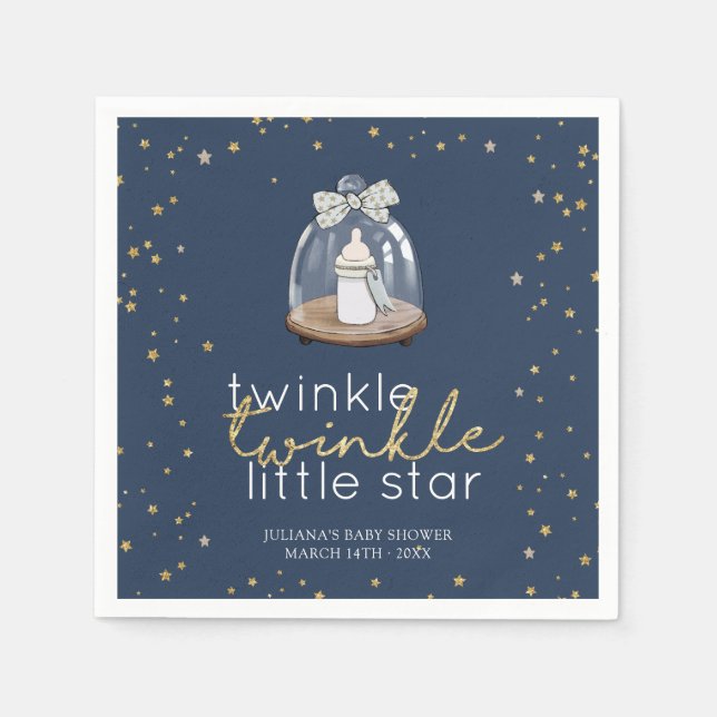 Servilleta De Papel Twinkle Twinkle Little Star Baby Shower (Anverso)
