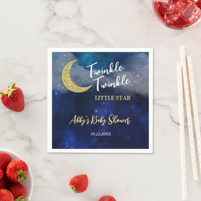 Servilleta De Papel Twinkle Twinkle Little Star Baby Shower (In situ)