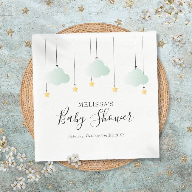 Servilleta De Papel Twinkle Twinkle Little Star Baby Shower Neutral (Twinkle Twinkle Little Star Neutral Baby Shower Napkins)