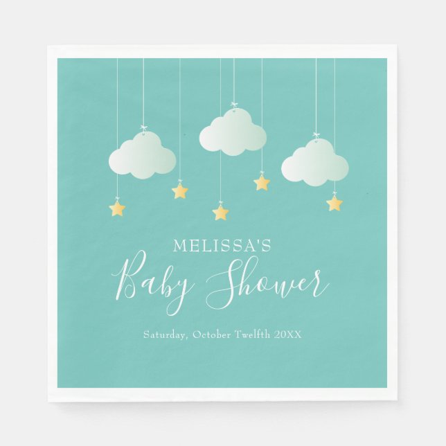 Servilleta De Papel Twinkle Twinkle Little Star Baby Shower / Sprinkle (Anverso)