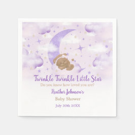 Servilleta De Papel Twinkle Twinkle Little Star Bear Baby Shower