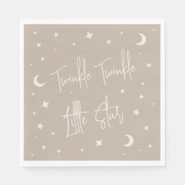 Servilleta De Papel Twinkle Twinkle Little Star Beige Baby Shower