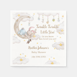 Servilleta De Papel Twinkle Twinkle Little Star Bunny Baby Shower