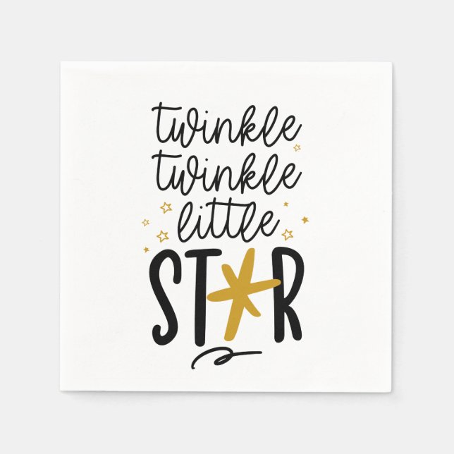 Servilleta De Papel Twinkle Twinkle Little Star Doodle (Anverso)
