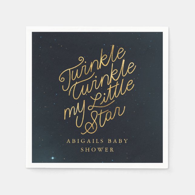 Servilleta De Papel Twinkle twinkle mi pequeña estrella (Anverso)