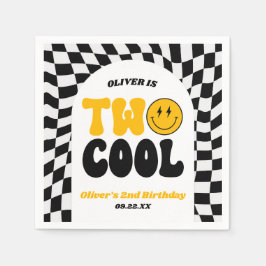 Servilleta De Papel Two Cool Retro First 2nd Birthday Party
