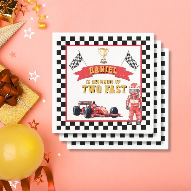 Servilleta De Papel Two Fast Racing Theme Checkered Flag Party (Subido por el creador)