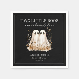 Servilleta De Papel Two Little Boos Ghosts Wildflower Baby Shower 