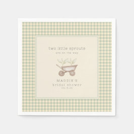 Servilleta De Papel Two Little Sprouts are on the way Baby Shower