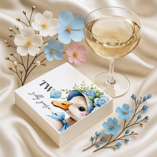 Servilleta De Papel Two Silly Goose Boy Birthday  (Subido por el creador)