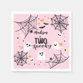 Servilleta De Papel Two Spooky Cute Ghost Pink Halloween