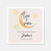 Two The Moon Elegant Gender Neutral 2nd Birthday