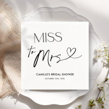 Typografía moderna Toallas de ducha de novia