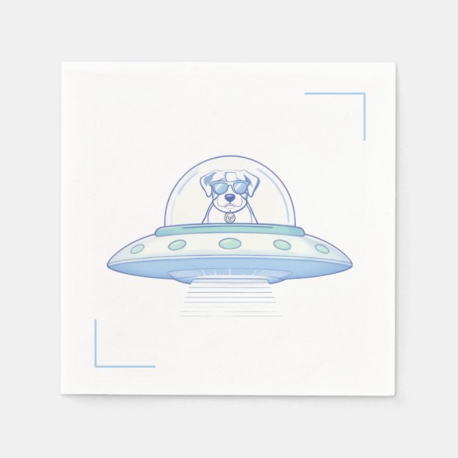 Servilleta De Papel UFO PETS - Baby Shower - (Anverso)
