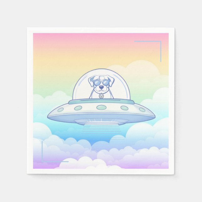 Servilleta De Papel UFO PETS - Baby Shower - (Anverso)
