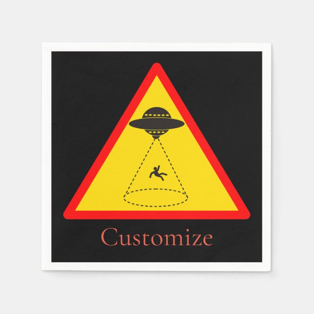Servilleta De Papel UFO Thunder_Cove de secuestro de Alien (Anverso)