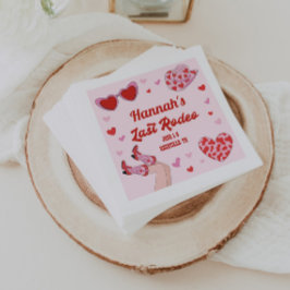 Servilleta De Papel Última chica de Rodeo Bachelorette Cocktail Napkin