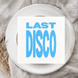 Servilleta De Papel Última Despedida de Soltera Disco Azul Boda
