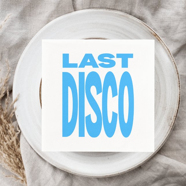 Servilleta De Papel Última Despedida de Soltera Disco Azul Boda (Subido por el creador)
