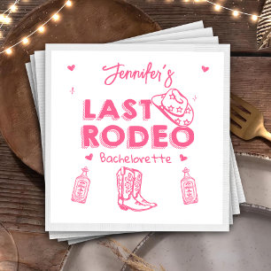 Servilleta De Papel Última fiesta de Bachelorette de Rodeo