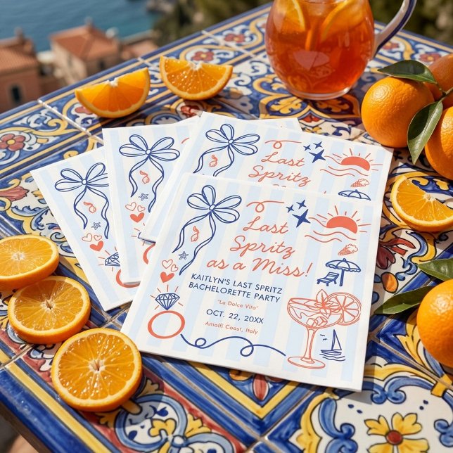 Servilleta De Papel Última Fiesta de Despedida de Soltera Spritz en la (Subido por el creador)