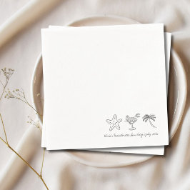 Servilleta De Papel Última Splash Bachelorette Party Supply Napkins