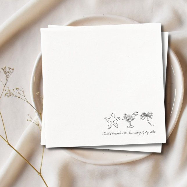 Servilleta De Papel Última Splash Bachelorette Party Supply Napkins (Last Splash Bachelorette Party Supply Napkins)