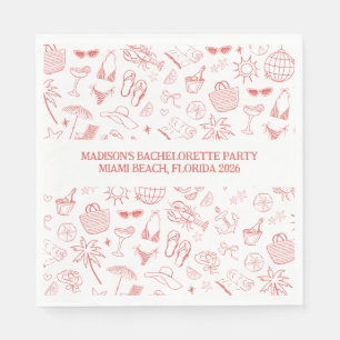 Servilleta De Papel Última Tostada En La Costa