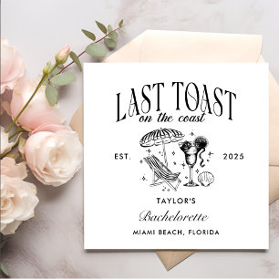 Servilleta De Papel Última Tostada En La Fiesta De Bachelorette De Coa