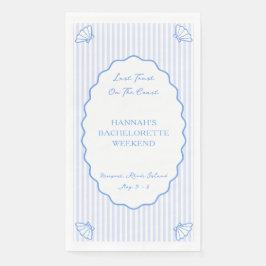 Servilleta De Papel Última tostada en la fiesta de la soltera azul de 