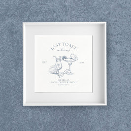 Servilleta De Papel Última tostada en la fiesta de la soltera costera