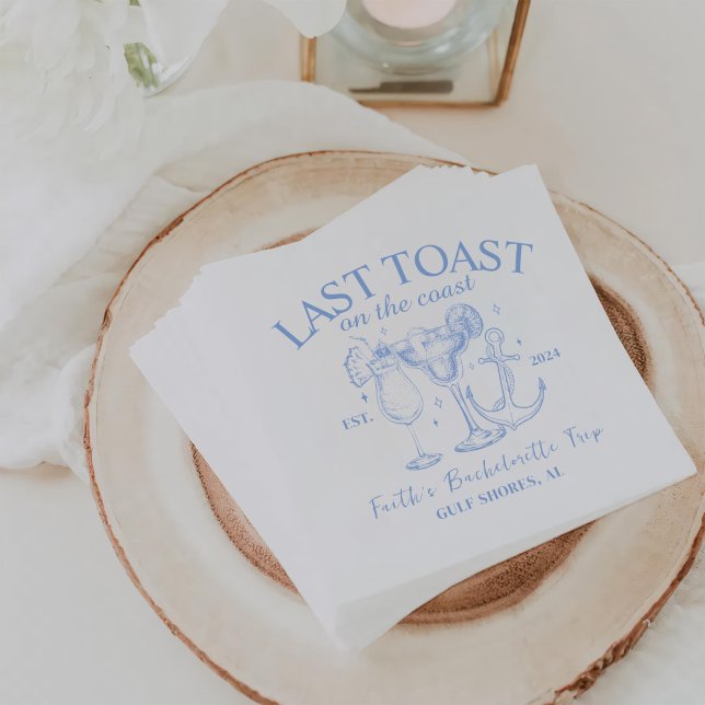 Servilleta De Papel Última tostada en la fiesta de la soltera costera (Subido por el creador)