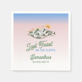 Servilleta De Papel Última tostada en la pista de esquí invierno BACH