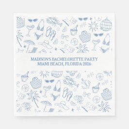 Servilleta De Papel Último brindis caprichoso en la costa azul