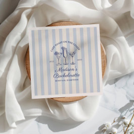 Servilleta De Papel Último Brindis en la Costa Azul Polvoriento Rayado