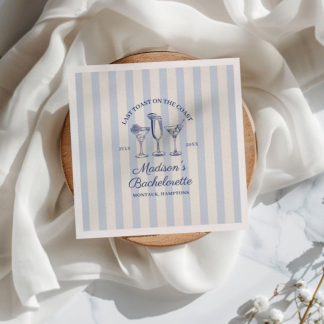 Servilleta De Papel Último Brindis en la Costa Azul Polvoriento Rayado (Subido por el creador)