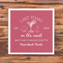 Servilleta De Papel Último Brindis en la Fiesta de Despedida de Solter